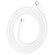 Baltas USB-C - USB-C 60W 200cm laidas "Hoco X93"