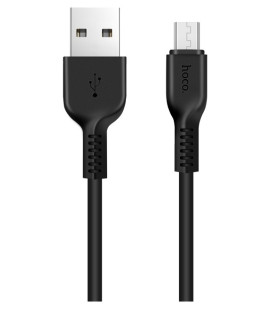 Juodas USB-A - MicroUSB 2.0A 200cm laidas "Hoco X20"
