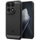 Matinis juodas dėklas Xiaomi 15T telefonui "Spigen Rugged Armor"