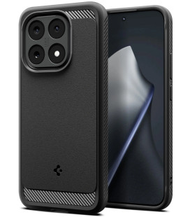 Matinis juodas dėklas Xiaomi 15T telefonui "Spigen Rugged Armor"