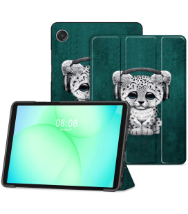 Atverčiamas dėklas Samsung Galaxy Tab A9 Plus / A11 Plus 11.0 planšetei "Tech-Protect Smartcase Sad Cat"