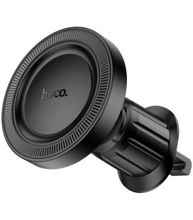 Juodas automobilinis telefono laikiklis į groteles "Hoco H56"