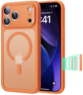Matinis oranžinis dėklas Apple iPhone 17 Pro Max telefonui "ESR Classic Hybrid Magsafe"