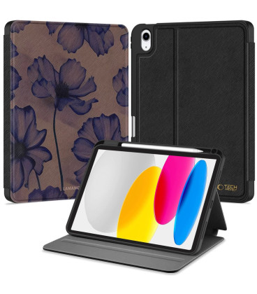 Atverčiamas dėklas Apple iPad 10.9” 10 / 2022 / 11” 11 / 2025 planšetei "Tech-Protect Lamano Velvet Night"