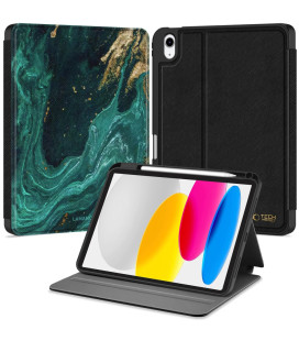 Atverčiamas dėklas Apple iPad 10.9” 10 / 2022 / 11” 11 / 2025 planšetei "Tech-Protect Lamano Verde Aura"