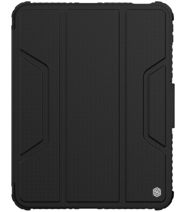 Juodas atverčiamas dėklas Apple iPad 10.9 2022 / 11 2025 planšetei "Nillkin Bumper PRO Protective Stand Case"