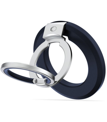 Mėlynas žiedas - stovas telefonui su laikikliu pirštui "Tech-Protect MMR500 Magnetic Magsafe"