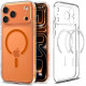 Skaidrus (Oranžinis) dėklas Apple iPhone 17 Pro Max telefonui "Spigen Ultra Hybrid MAG Magsafe"