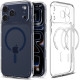 Skaidrus (Mėlynas) dėklas Apple iPhone 17 Pro telefonui "Spigen Ultra Hybrid MAG Magsafe"