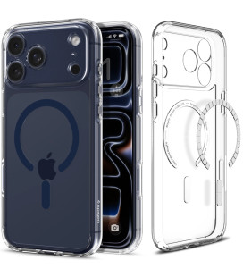 Skaidrus (Mėlynas) dėklas Apple iPhone 17 Pro telefonui "Spigen Ultra Hybrid MAG Magsafe"