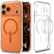 Skaidrus (Oranžinis) dėklas Apple iPhone 17 Pro telefonui "Spigen Ultra Hybrid MAG Magsafe"
