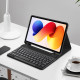 Juodas atverčiamas dėklas + klaviatūra Xiaomi Poco Pad M1 / Redmi Pad 2 Pro 12.1 planšetei "Tech-Protect SC + Keyboard"