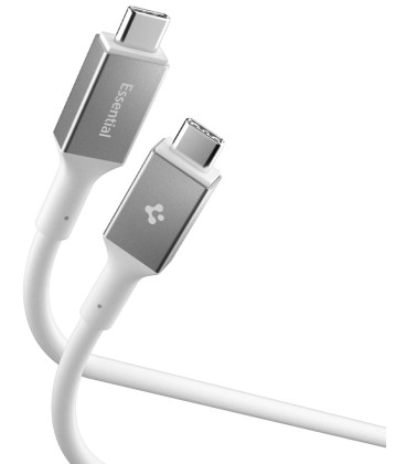 Baltas laidas USB-C - USB-C 100W / 200cm "Spigen EB10020CC Essential"