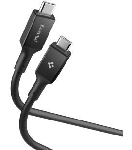 Juodas laidas USB-C - USB-C 100W / 200cm "Spigen EB10020CC Essential"