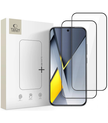 Apsauginis grūdintas stiklas Xiaomi Poco F8 Pro telefonui "Tech-Protect Glass Fit+ 2-Pack"