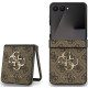 Rudas dėklas Samsung Galaxy Z Flip 7 telefonui "Guess PU 4G Metal Logo Case"