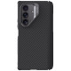 Juodas dėklas Samsung Galaxy Z Fold 7 telefonui "Nillkin CarboProp Aramid Magnetic Pen Slot Case"