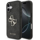 Pilkas dėklas Apple iPhone 17 telefonui "Guess PU 4G Metal Logo Case"