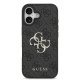 Pilkas dėklas Apple iPhone 17 telefonui "Guess PU 4G Metal Logo Case"