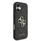 Pilkas dėklas Apple iPhone 17 telefonui "Guess PU 4G Metal Logo Case"