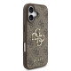 Rudas dėklas Apple iPhone 17 telefonui "Guess PU 4G Metal Logo Case"