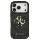 Pilkas dėklas Apple iPhone 17 Pro telefonui "Guess PU 4G Metal Logo Case"