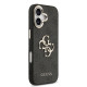 Juodas dėklas Apple iPhone 17 telefonui "Guess PU Leather 4G Metal Logo Gold Frame Case"