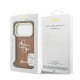 Rudas dėklas Apple iPhone 17 Pro telefonui "Guess PU Grained 4G Logo Stand Camera Frame Case"