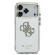 Auksinės spalvos dėklas Apple iPhone 17 Pro Max telefonui "Guess PC/TPU Mirror 4G Glitter Logo MagSafe Case"