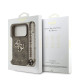 Rudas dėklas Apple iPhone 17 Pro telefonui "Guess PU 4G Metal Logo Strap Case"