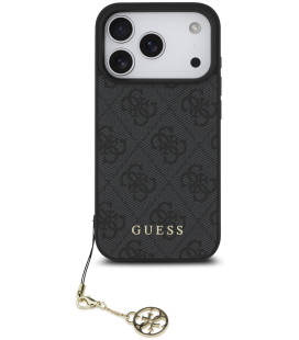 Pilkas dėklas Apple iPhone 17 Pro telefonui "Guess 4G Charm Case Tone on Tone"