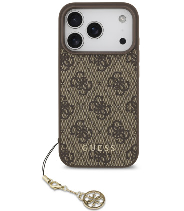 Rudas dėklas Apple iPhone 17 Pro telefonui "Guess 4G Charm Case Tone on Tone"
