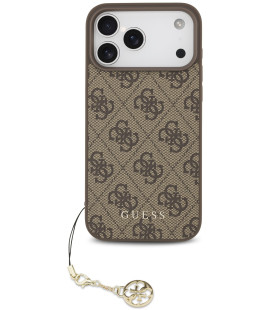 Rudas dėklas Apple iPhone 17 Pro Max telefonui "Guess 4G Charm Case Tone on Tone"