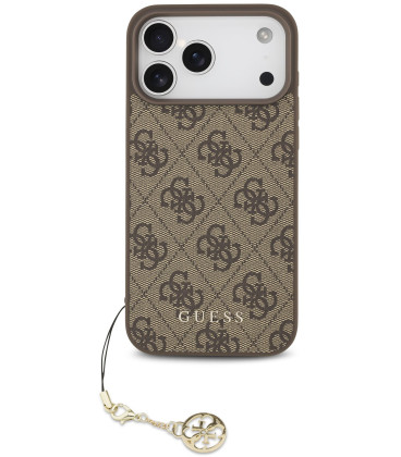 Rudas dėklas Apple iPhone 17 Pro Max telefonui "Guess 4G Charm Case Tone on Tone"