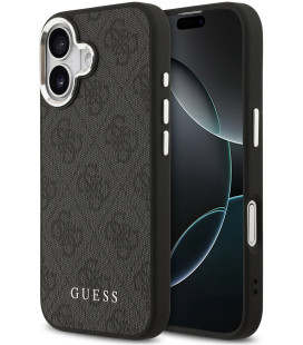 Juodas dėklas Apple iPhone 17 telefonui "Guess 4G MagSafe Case"