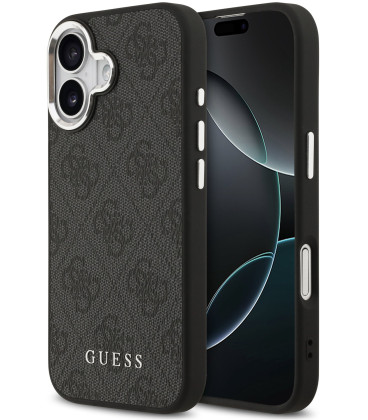 Juodas dėklas Apple iPhone 17 telefonui "Guess 4G MagSafe Case"
