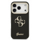 Juodas dėklas Apple iPhone 17 Pro telefonui "Guess PU Grained 4G Logo Stand Camera Frame Case"