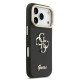 Juodas dėklas Apple iPhone 17 Pro telefonui "Guess PU Grained 4G Logo Stand Camera Frame Case"