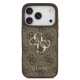 Rudas dėklas Apple iPhone 17 Pro telefonui "Guess PU 4G Metal Logo Case"