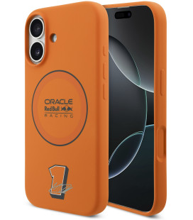 Oranžinis dėklas Apple iPhone 17 telefonui "Red Bull Silicone Blue Ring MagSafe Case"