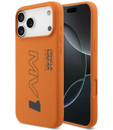 Oranžinis dėklas Apple iPhone 17 Pro Max telefonui "Red Bull Silicone MV1 MagSafe Case"