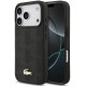 Juodas dėklas Apple iPhone 17 Pro telefonui "Lacoste PU Nomogramme Gold Logo MagSafe Case"