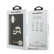 Juodas dėklas Apple iPhone 17 telefonui "Karl Lagerfeld Liquid Silicone Double Heads MagSafe Case"