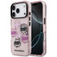 Rožinis dėklas Apple iPhone 17 Pro telefonui "Karl Lagerfeld IML Multi K&CH Heads Case"