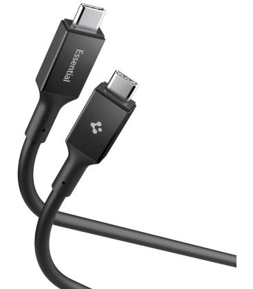 Juodas laidas USB-C - USB-C 240W / 120cm "Spigen EB24012CC Essential"