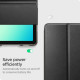 Juodas atverčiamas dėklas Samsung Galaxy Tab A9 Plus / A11 Plus planšetei "Spigen Smart Fold"