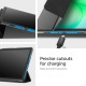 Juodas atverčiamas dėklas Samsung Galaxy Tab A9 Plus / A11 Plus planšetei "Spigen Smart Fold"
