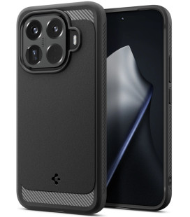 Matinis juodas dėklas Xiaomi 15T Pro telefonui "Spigen Rugged Armor"