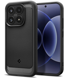 Matinis juodas dėklas Xiaomi 17 telefonui "Spigen Rugged Armor"