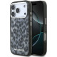 Pilkas dėklas Apple iPhone 17 Pro telefonui "Karl Lagerfeld IML Leopard MagSafe Case"